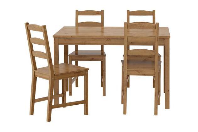 IKEA Jokkmokk Table and 4 Chairs, cheapest wood table and chairs