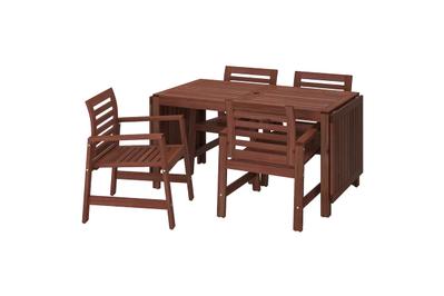 IKEA Äpplarö Table and 4 Armchairs , best affordable wood dining set