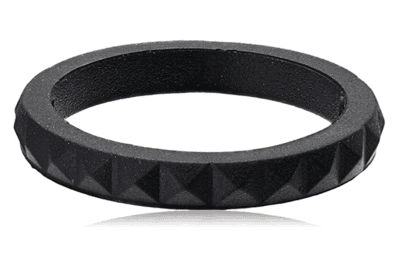 Enso Pyramid Stackable Ring, a thin, stackable ring