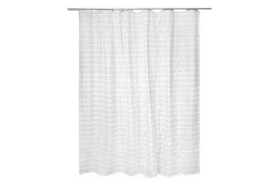 Threshold Light Stripe Shower Curtain, a good curtain with a subtle pattern