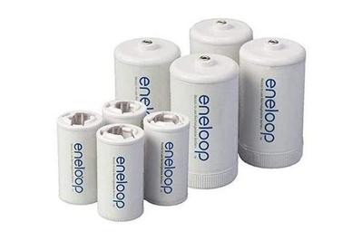 Panasonic Eneloop C & D Size Spacers, the best c and d battery adapters
