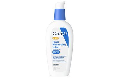 CeraVe AM Facial Moisturizing Lotion with Sunscreen SPF 30, moisturizing, can leave a white cast