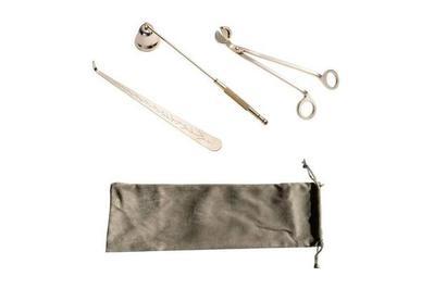 Homeety 3-in-1 Candle Accessory Set, a similar set, plus a carrying case