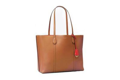 Tory Burch Perry Triple-Compartment Tote Bag, an elegant leather bag
