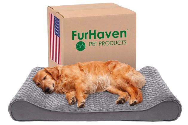 FurHaven Pet Orthopedic Ultra Plush Lounger, for large dogs