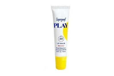 Supergoop Play Lip Balm SPF 30 with Acai, a fruity gel lip balm with spf