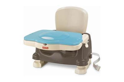 Fisher-Price Healthy Care Deluxe Booster Seat, a compact travel chair and booster seat