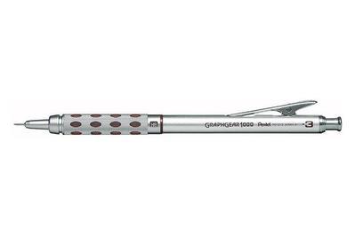 Pentel GraphGear 1000, a traditional, heavier drafting pencil