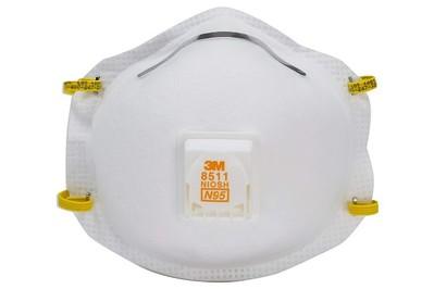 3M 8511 N95 Cool Flow Valve Particulate Respirator, a disposable respirator mask to filter dust
