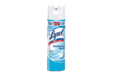 Lysol Disinfectant Spray, a smothering aerosol