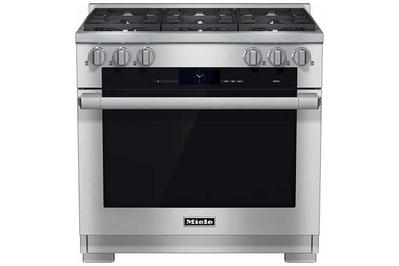 Miele HR1934DF M-Touch Series 36-Inch Dual Fuel Range, contemporary look, lots of tech