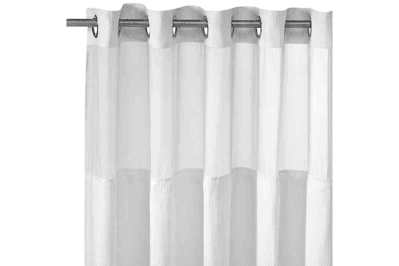 Hookless Waffle Fabric Shower Curtain, an all-in-one option