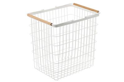 Yamazaki Tosca Steel Wire Laundry Basket in Large , an attractive option for small loads