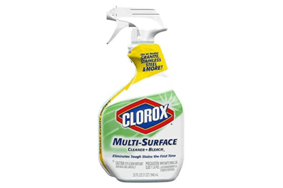 Clorox Multi-Surface Cleaner + Bleach, spray it to death