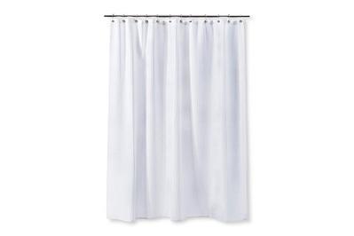 Threshold White Waffle Weave Shower Curtain, the best shower curtain for most bathrooms