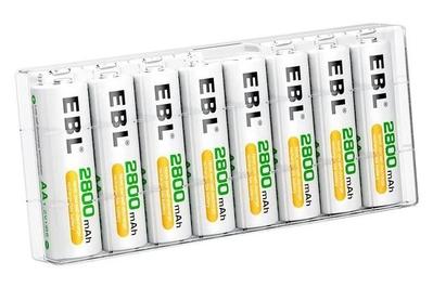  EBL NiMH AA 2,800 mAh, the best rechargeable aa batteries
