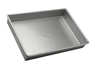 USA Pan Bakeware Aluminized Steel 13 x 9 x 2.25 Inch Rectangular Cake Pan, best for brownies, bar cookies, and single-layer sheet cakes