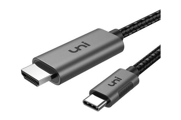 Uni USB-C to HDMI Cable, the best cable to connect to an hdmi monitor or tv