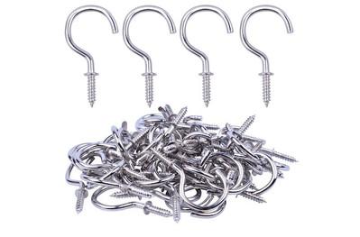 BronaGrand Nickel Plated Metal Screw-in Cup Hooks, cup hooks for hanging utensils
