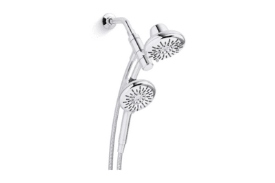 Kohler Freespin Bellerose 3-Spray Dual Showerhead Combo , a strong flow where you want it to go