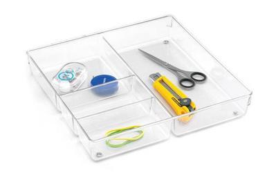 iDesign Linus 4-Section Drawer Organizer, stay organized mid-build