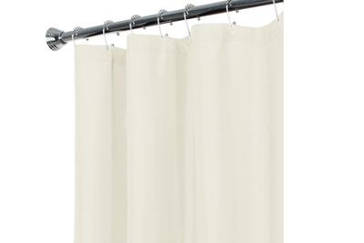 Maytex Water Repellent Fabric Shower Curtain Liner, an affordable, washable shower liner