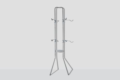 Delta Cycle Michelangelo Two-Bike Gravity Stand, our favorite indoor bike storage rack