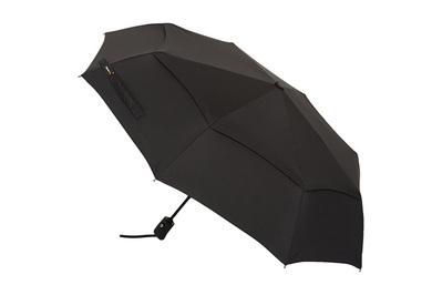 AmazonBasics Automatic Travel Umbrella with Wind Vent, great wind resistance—when it’s available