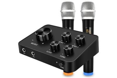 Rybozen K201 Portable Karaoke Microphone Mixer, compact, simple, and speaker-less