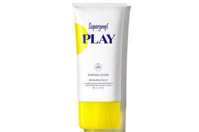 Supergoop Play Everyday Lotion SPF 50, nicely scented, available in bulk