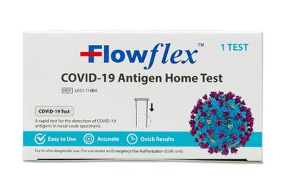 Acon Flowflex COVID-19 Antigen Home Test, a single test
