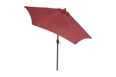 Hampton Bay 10 ft. Aluminum Auto-Tilt Market Outdoor Patio Umbrella, a solid patio umbrella