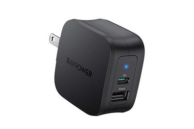 RAVPower 30W Dual Port Compact PD Charger (RP-PC132), the best charger with usb-c and usb-a ports