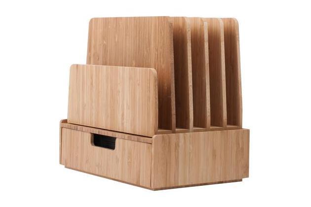 MobileVision Desktop Paper Tray File Folder Holder & Bamboo Drawer Set, if you'd rather hide your clutter