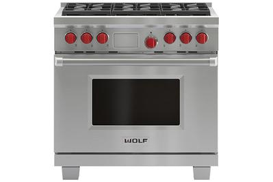 Wolf DF366 36-Inch Dual Fuel Range, powerful, reliable, commercial style