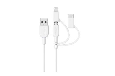 Anker PowerLine II 3-in-1 Cable, three port options, one cable